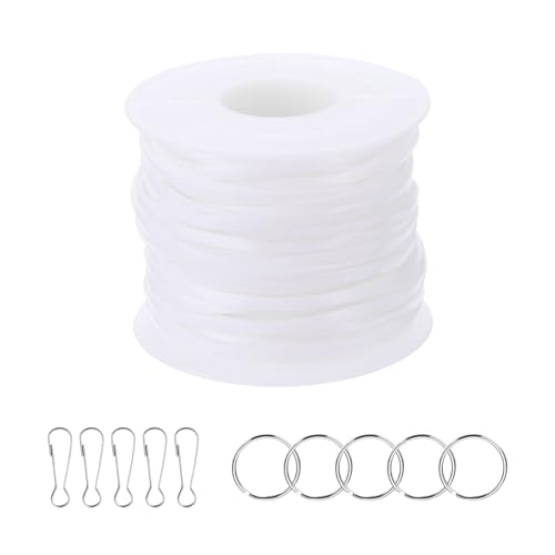 PATIKIL Schnur-Set für Schlüsselband, Kunststoff-Schnur für Flechtarbeiten mit Zubehör für Schmuckherstellung DIY-Handwerk, Armbänder, Schlüsselanhänger, Weiß PATIKIL Schnur-Set für Schlüsselband, Kunststoff-Schnur für Flechtarbeiten mit Zubehör für Schmuckherstellung DIY-Handwerk, Armbänder, Schlüsselanhänger, Weiß von PATIKIL