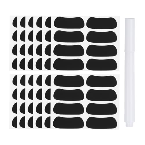 PATIKIL Schwarze Sports Eye-Aufkleber-Set, 48 Paar selbstklebende, atmungsaktive Augenstreifen, Gesichtsaufkleber mit 1 weißen Bleistift für Baseball-, Football-, Schwarz PATIKIL Schwarze Sports Eye-Aufkleber-Set, 48 Paar selbstklebende, atmungsaktive Augenstreifen, Gesichtsaufkleber mit 1 weißen Bleistift für Baseball-, Football-, Schwarz von PATIKIL