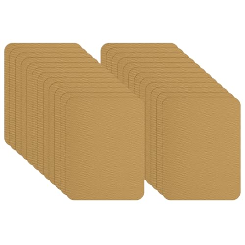 PATIKIL Selbstklebende Reparaturflicken 5 x 3,7 Zoll, 24er Pack Twill-Stoff Reparatur-Denim-Flicken Wasserdichter Leichter Sofa-Flicken für Couch-Kleidung-Jacke-Zelt-Tasche-Jeans, Braun von PATIKIL