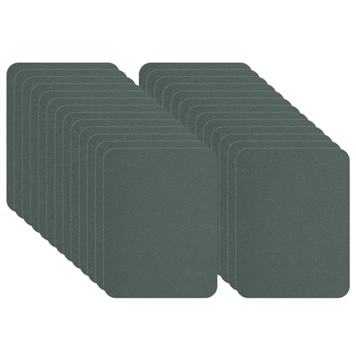 PATIKIL Selbstklebende Reparaturflicken 5 x 3,7 Zoll, 26er-Pack Twill-Stoffreparatur-Denim-Flicken Wasserdichter Leichter Sofaflicken für Couch-Kleidung-Jacke-Tasche-Jeans, Dunkelgrau von PATIKIL