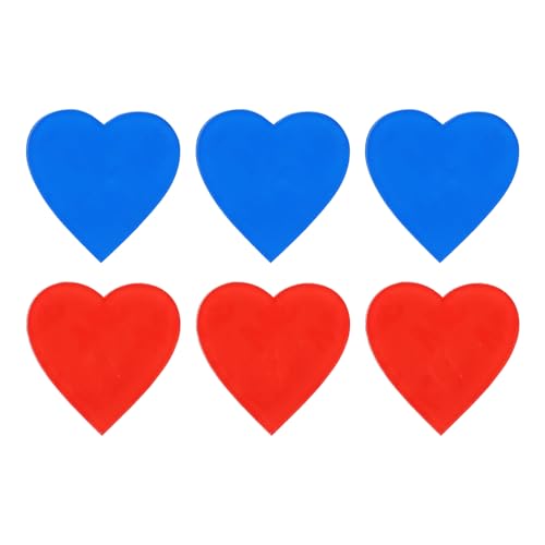 PATIKIL Selbstklebendes Heiß- und Kaltwasseretikett, 3 Paare/6er Pack Acryl-Herzform-Aufkleber für Wasserhähne und Spülen, Rot/Blau PATIKIL Selbstklebendes Heiß- und Kaltwasseretikett, 3 Paare/6er Pack Acryl-Herzform-Aufkleber für Wasserhähne und Spülen, Rot/Blau von PATIKIL