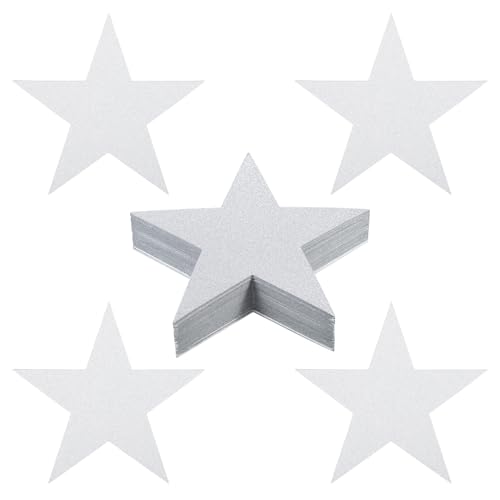 PATIKIL Star Cutouts, 60er Pack Stern-Ausschnitte aus Papier für Klassenzimmerdekoration DIY Bastelprojekt Pinnwand Wandposter, Silber PATIKIL Star Cutouts, 60er Pack Stern-Ausschnitte aus Papier für Klassenzimmerdekoration DIY Bastelprojekt Pinnwand Wandposter, Silber von PATIKIL