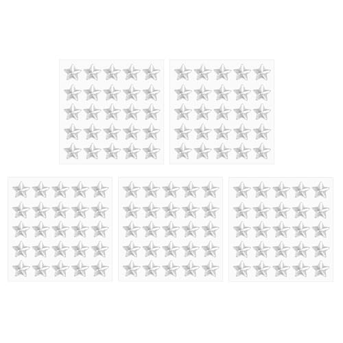 PATIKIL Star Gem Stickers 10mm, 5 Sheet Selbstklebende Acryl Stern Strass Juwel Aufkleber Kristall Verzierung Blatt für Basteln Nagel Dekor Make-up DIY, Weiß von PATIKIL