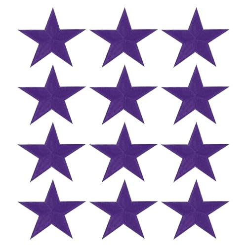 PATIKIL Stern Aufbügeln Patches, 12 Stück Stern Aufnäher Applikationen zum Aufbügeln für Kleidung Jacken Hut Rucksack Reparatur Dekorationen, Dunkellila, 3,2" x 3,2" PATIKIL Stern Aufbügeln Patches, 12 Stück Stern Aufnäher Applikationen zum Aufbügeln für Kleidung Jacken Hut Rucksack Reparatur Dekorationen, Dunkellila, 3,2" x 3,2" von PATIKIL