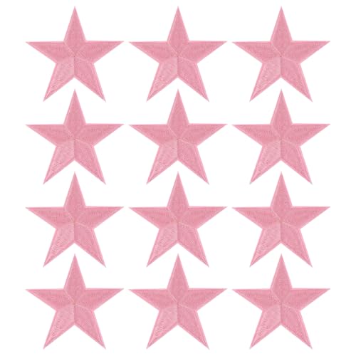PATIKIL Stern Aufbügeln Patches, 12 Stück Stern Aufnäher Applikationen zum Aufbügeln für Kleidung Jacken Hut Rucksack Reparatur Dekorationen, Pink, 3,2" x 3,2" PATIKIL Stern Aufbügeln Patches, 12 Stück Stern Aufnäher Applikationen zum Aufbügeln für Kleidung Jacken Hut Rucksack Reparatur Dekorationen, Pink, 3,2" x 3,2" von PATIKIL