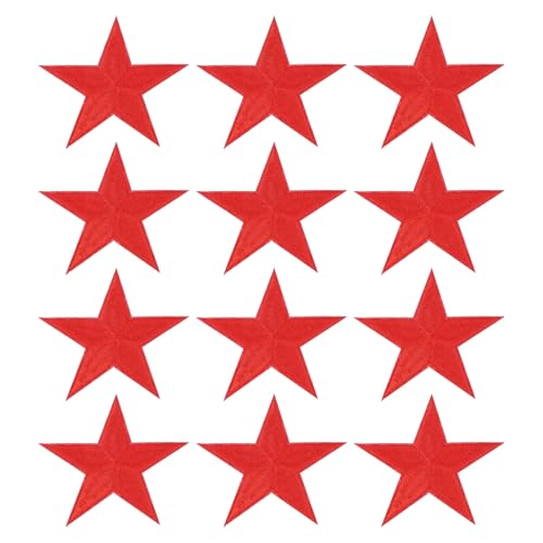 PATIKIL Stern Aufbügeln Patches, 12 Stück Stern Aufnäher Applikationen zum Aufbügeln für Kleidung Jacken Hut Rucksack Reparatur Dekorationen, Rot, 3,2" x 3,2" PATIKIL Stern Aufbügeln Patches, 12 Stück Stern Aufnäher Applikationen zum Aufbügeln für Kleidung Jacken Hut Rucksack Reparatur Dekorationen, Rot, 3,2" x 3,2" von PATIKIL