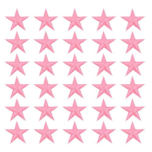 PATIKIL Stern Aufbügeln Patches, 30 Stück Stern Aufnäher Applikationen zum Aufbügeln für Kleidung Jacken Hut Rucksack Reparatur Dekorationen, Pink, 1" x 1" PATIKIL Stern Aufbügeln Patches, 30 Stück Stern Aufnäher Applikationen zum Aufbügeln für Kleidung Jacken Hut Rucksack Reparatur Dekorationen, Pink, 1" x 1" von PATIKIL