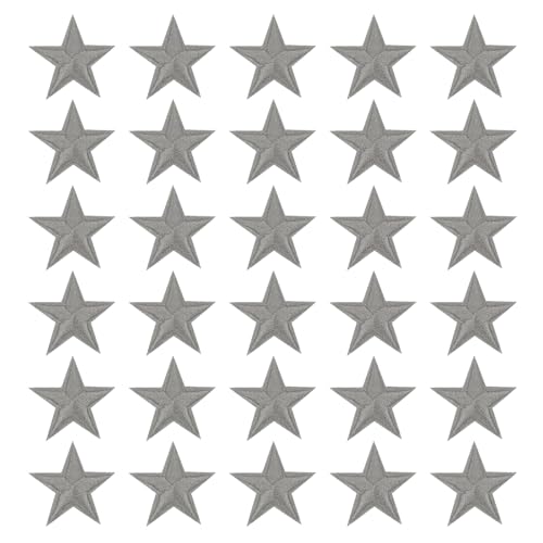 PATIKIL Stern Aufbügeln Patches, 30 Stück Stern Aufnäher zum Aufbügeln Applikationen Verzierungen für Kleidung Jacken Hut Rucksack Reparatur Dekorationen, Grau, 1" x 1" PATIKIL Stern Aufbügeln Patches, 30 Stück Stern Aufnäher zum Aufbügeln Applikationen Verzierungen für Kleidung Jacken Hut Rucksack Reparatur Dekorationen, Grau, 1" x 1" von PATIKIL