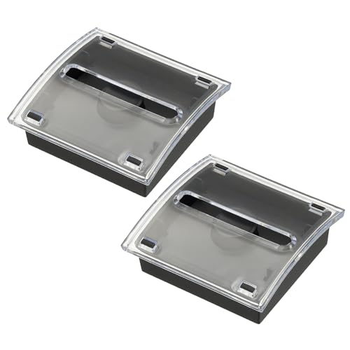 PATIKIL Sticky Note-Spender, Clear Top 2 Stück 3x3" Sticky Note-Halter Acryl Posted Notes Memo Note-Behälter-Spender für Sticky Notes Büro Zuhause Laden Küchenbedarf, Schwarz von PATIKIL