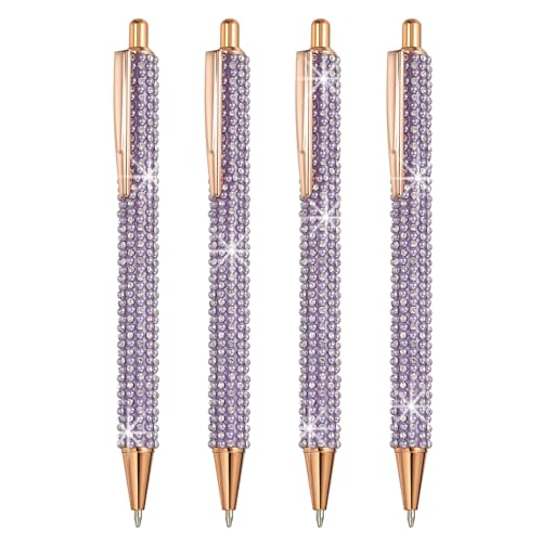 PATIKIL Strass Metall Kugelschreiber, 4er Pack Kristall Perlen Stifte Schwarz Tinte 1,0mm Spitze Glitzernd für Frauen Geschenk Büro Notizen Tagebuch, Lila PATIKIL Strass Metall Kugelschreiber, 4er Pack Kristall Perlen Stifte Schwarz Tinte 1,0mm Spitze Glitzernd für Frauen Geschenk Büro Notizen Tagebuch, Lila von PATIKIL