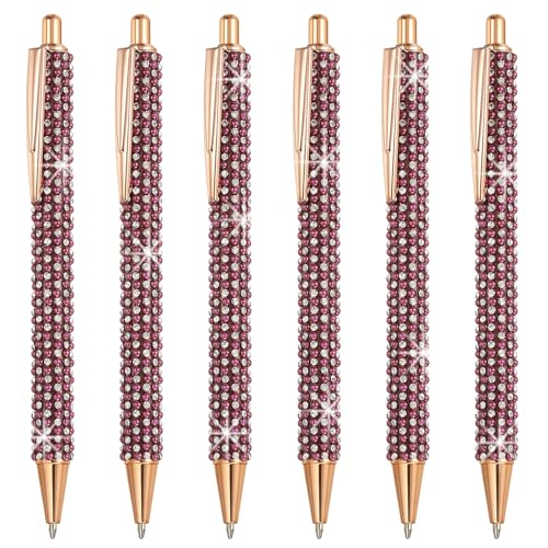 PATIKIL Strass Metall Kugelschreiber, 6er Pack Kristall Diamant Stifte Schwarze Tinte 1,0 mm Spitze Glitzernd für Frauen Geschenk Büro Notizen Journaling, Lila PATIKIL Strass Metall Kugelschreiber, 6er Pack Kristall Diamant Stifte Schwarze Tinte 1,0 mm Spitze Glitzernd für Frauen Geschenk Büro Notizen Journaling, Lila von PATIKIL
