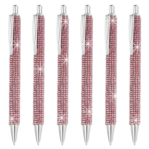 PATIKIL Strass Metall Kugelschreiber, 6er Pack Kristall Diamant Stifte Schwarze Tinte 1,0 mm Spitze Glitzernd für Frauen Geschenk Büro Notizen Tagebuch, Pink PATIKIL Strass Metall Kugelschreiber, 6er Pack Kristall Diamant Stifte Schwarze Tinte 1,0 mm Spitze Glitzernd für Frauen Geschenk Büro Notizen Tagebuch, Pink von PATIKIL