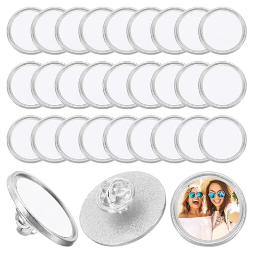 PATIKIL Sublimation Leere Schaltfläche 30Stk 0.98" Aluminum Basteln Sublimation Stifte Rund für Basteln Handwerk Abzeichen Schmuck Anstecker Silber Weiß PATIKIL Sublimation Leere Schaltfläche 30Stk 0.98" Aluminum Basteln Sublimation Stifte Rund für Basteln Handwerk Abzeichen Schmuck Anstecker Silber Weiß von PATIKIL