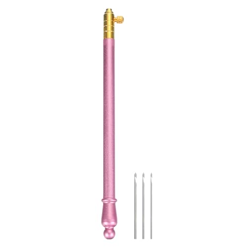 PATIKIL Tambour Haken Tambour Stickerei mit 3 Nadeln Ergonomische Häkelnadel für Stricker, Tambour Nadel für DIY Puppen Hüte Handschuhe Socken Haarspange Pink PATIKIL Tambour Haken Tambour Stickerei mit 3 Nadeln Ergonomische Häkelnadel für Stricker, Tambour Nadel für DIY Puppen Hüte Handschuhe Socken Haarspange Pink von PATIKIL