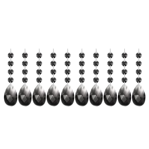 PATIKIL Tränenförmige Kristall Lüster Anhänger Perlen, 10 Stück 125mm Länge 38mm Lüster Prismen Teile Ornamente Hängende Perlen für DIY Kunsthandwerk Dekoration, Klar Schwarz PATIKIL Tränenförmige Kristall Lüster Anhänger Perlen, 10 Stück 125mm Länge 38mm Lüster Prismen Teile Ornamente Hängende Perlen für DIY Kunsthandwerk Dekoration, Klar Schwarz von PATIKIL