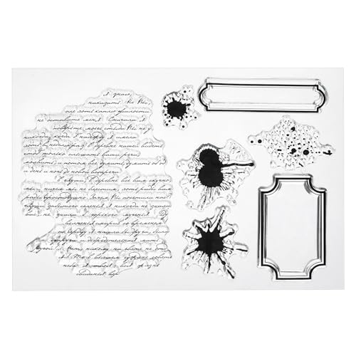 PATIKIL Transparente Silikonstempel, 1 Stück T1376 Antiker Text Klarstempel für Kartenherstellung Dekoration DIY Scrapbooking Prägung Album Dekor Handwerk, Klar von PATIKIL
