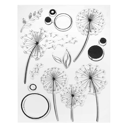 PATIKIL Transparente Silikonstempel, 1 Stück T1805 Löwenzahn Clear Stamps für Kartenherstellung Dekoration DIY Scrapbooking Prägung Album Dekor Handwerk, Klar von PATIKIL