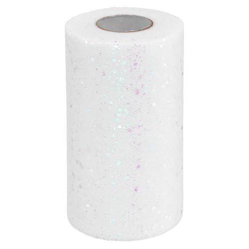 PATIKIL Tüllstoffrollen, 6 Zoll x 50 Yards Stoffspule Tüll glitzerndes Band Netz Pailletten für DIY Tutu Röcke Handwerk Hochzeit Party Dekorationen, Cremeweiß PATIKIL Tüllstoffrollen, 6 Zoll x 50 Yards Stoffspule Tüll glitzerndes Band Netz Pailletten für DIY Tutu Röcke Handwerk Hochzeit Party Dekorationen, Cremeweiß von PATIKIL