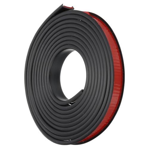 PATIKIL U-Form Selbstklebend Möbel Kantenband, TPE Kantenschutz Selbstklebend Flexible Kantenumleimer für Schrankkanten, Abschlussleiste, Arbeitsplatten(Schwarz, 500cm x 15mm) von PATIKIL