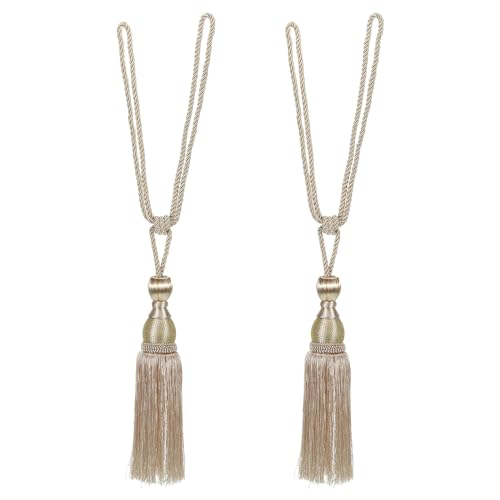PATIKIL Vorhang Raffhalter 2 Pack 16" Elegant Handgemacht Vorhanghalter Seil mit Quaste Haus Büro Hotel Dekorativ Beige PATIKIL Vorhang Raffhalter 2 Pack 16" Elegant Handgemacht Vorhanghalter Seil mit Quaste Haus Büro Hotel Dekorativ Beige von PATIKIL