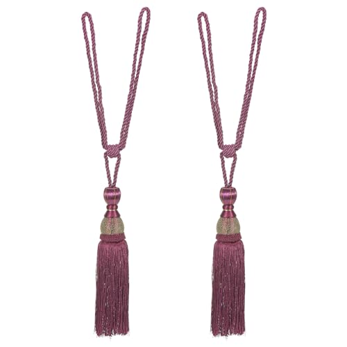 PATIKIL Vorhang Raffhalter 2 Pack 16" Elegant Handgemacht Vorhanghalter Seil mit Quaste Haus Büro Hotel Dekorativ Dunkel Lila PATIKIL Vorhang Raffhalter 2 Pack 16" Elegant Handgemacht Vorhanghalter Seil mit Quaste Haus Büro Hotel Dekorativ Dunkel Lila von PATIKIL