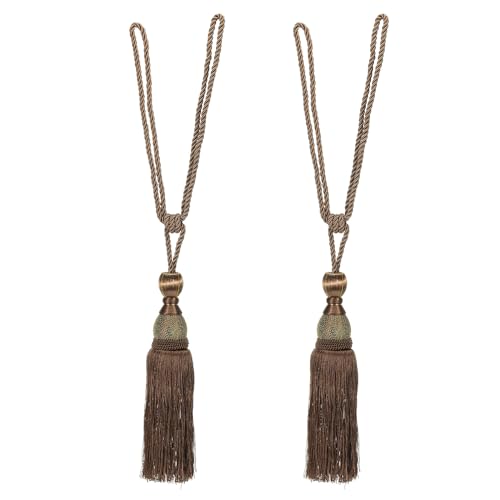 PATIKIL Vorhang Raffhalter 2 Pack 16" Elegant Handgemacht Vorhanghalter Seil mit Quaste Haus Büro Hotel Dekorativ Hell Braun PATIKIL Vorhang Raffhalter 2 Pack 16" Elegant Handgemacht Vorhanghalter Seil mit Quaste Haus Büro Hotel Dekorativ Hell Braun von PATIKIL