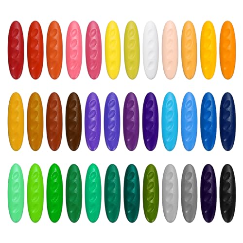 PATIKIL Waschbare Buntstifte, 36 Stück 36 Farben Leicht zu greifende Erdnussform Buntstifte mit Box für Kunsthandwerk, Zeichnen, Lernen & Üben, Festivalgeschenk von PATIKIL