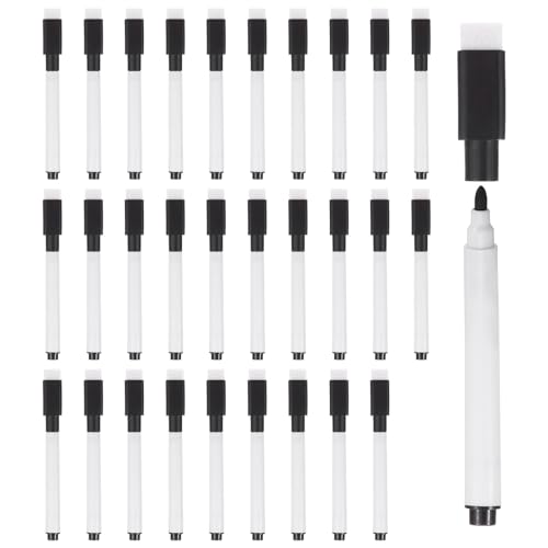PATIKIL Whiteboard Marker Stifte, 100er Packung Schwarz Feinspitze Geringer mit Radierkappe für Büro, Zuhause, Klassenzimmer, Weißer Stift PATIKIL Whiteboard Marker Stifte, 100er Packung Schwarz Feinspitze Geringer mit Radierkappe für Büro, Zuhause, Klassenzimmer, Weißer Stift von PATIKIL