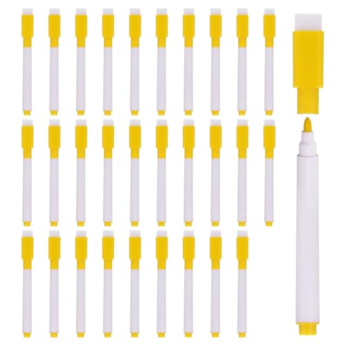 PATIKIL Whiteboard Marker Stifte, 60er Pack Gelbe Tinte Feine Spitze Geringer mit Radierkappe für Büro, Zuhause, Klassenzimmer, Weißer Stiftstab PATIKIL Whiteboard Marker Stifte, 60er Pack Gelbe Tinte Feine Spitze Geringer mit Radierkappe für Büro, Zuhause, Klassenzimmer, Weißer Stiftstab von PATIKIL