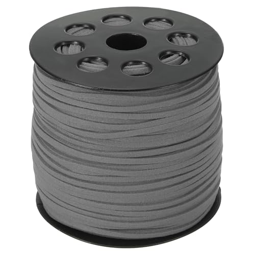 PATIKIL Wildleder-Lederband 2,5 mm 98 Yard, Kunst-Wildlederband Flaches Lederband auf Rolle für Halskette Armband Schmuckherstellung, Dunkelgrau PATIKIL Wildleder-Lederband 2,5 mm 98 Yard, Kunst-Wildlederband Flaches Lederband auf Rolle für Halskette Armband Schmuckherstellung, Dunkelgrau von PATIKIL