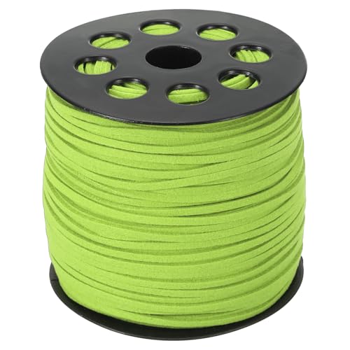PATIKIL Wildleder-Lederband 2,5 mm 98 Yard, Kunst-Wildlederband Flaches Lederband auf Rolle für Halskette Armband Schmuckherstellung, Fruchtgrün PATIKIL Wildleder-Lederband 2,5 mm 98 Yard, Kunst-Wildlederband Flaches Lederband auf Rolle für Halskette Armband Schmuckherstellung, Fruchtgrün von PATIKIL