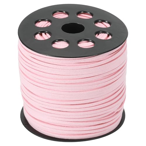 PATIKIL Wildleder-Lederband 2,5 mm 98 Yard, Kunst-Wildlederband Flaches Lederband auf Rolle für Halskette Armband Schmuckherstellung, Hellrosa PATIKIL Wildleder-Lederband 2,5 mm 98 Yard, Kunst-Wildlederband Flaches Lederband auf Rolle für Halskette Armband Schmuckherstellung, Hellrosa von PATIKIL