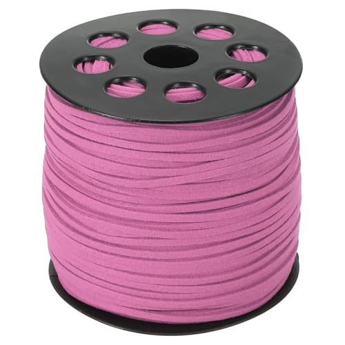 PATIKIL Wildleder-Lederband 2,5 mm 98 Yard, Kunst-Wildlederband Flaches Lederband auf Rolle für Halskette Armband Schmuckherstellung, Pfirsichrot PATIKIL Wildleder-Lederband 2,5 mm 98 Yard, Kunst-Wildlederband Flaches Lederband auf Rolle für Halskette Armband Schmuckherstellung, Pfirsichrot von PATIKIL