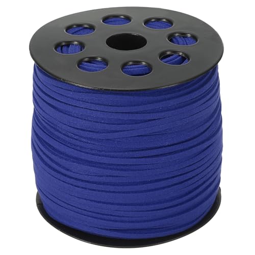 PATIKIL Wildleder-Lederband 2,5 mm 98 Yard, Kunst-Wildlederband Flaches Lederband auf Rolle für Halskette Armband Schmuckherstellung, Saphirblau PATIKIL Wildleder-Lederband 2,5 mm 98 Yard, Kunst-Wildlederband Flaches Lederband auf Rolle für Halskette Armband Schmuckherstellung, Saphirblau von PATIKIL