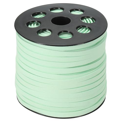 PATIKIL Wildleder-Lederband 5 mm 50 Yard, Kunst-Wildlederband Flaches Lederband auf Rolle für Halskette Armband Schmuckherstellung, Hellgrün PATIKIL Wildleder-Lederband 5 mm 50 Yard, Kunst-Wildlederband Flaches Lederband auf Rolle für Halskette Armband Schmuckherstellung, Hellgrün von PATIKIL