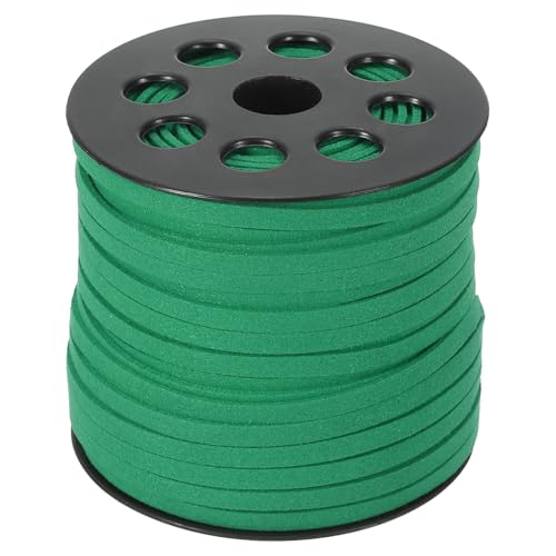 PATIKIL Wildleder Lederband 5 mm 50 Yard, Kunstlederband Flaches Lederband auf Rolle für Halskette Armband Schmuckherstellung, Grün PATIKIL Wildleder Lederband 5 mm 50 Yard, Kunstlederband Flaches Lederband auf Rolle für Halskette Armband Schmuckherstellung, Grün von PATIKIL
