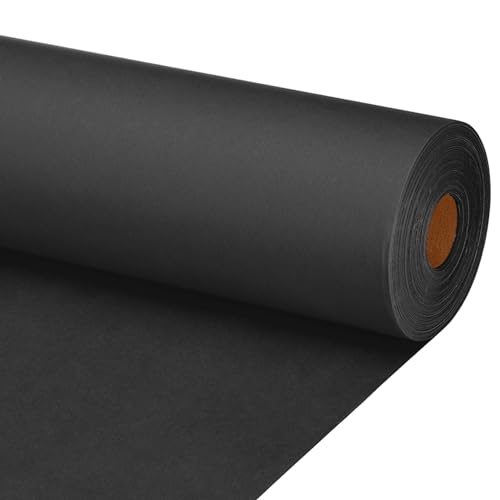 PATIKIL Zeichenpapierrolle 90cm x 40m Zeichenpapier 80 g/m² Papierrolle Kraftpapier Malpapier Skizzenpapier Bastelpapier für Staffelei Malen Handwerk Geschenkverpackung Schwarz von PATIKIL
