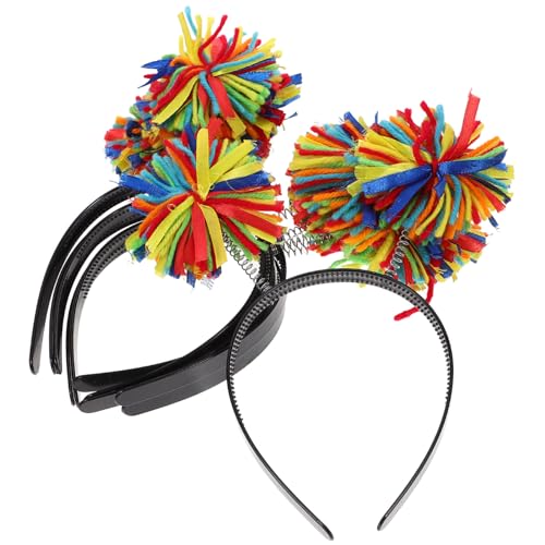 PATKAW 12 Stück Pom Pom Stirnbänder Kopfbopper Pom Party Kopfschmuck Ball Urlaub Haarschleife Für Frauen Erwachsene Party von PATKAW