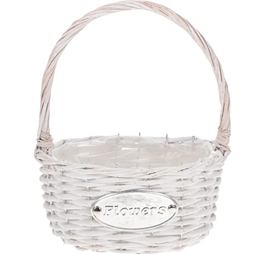 PATKAW Hochzeit Blumenmädchen Korb Rattan Blumenkorb Blütenkorb Süßigkeiten Aufbewahrungskorb Osterei Korb Mit Griff Für Hochzeitszeremonie Partyzubehör Weiß PATKAW Hochzeit Blumenmädchen Korb Rattan Blumenkorb Blütenkorb Süßigkeiten Aufbewahrungskorb Osterei Korb Mit Griff Für Hochzeitszeremonie Partyzubehör Weiß von PATKAW