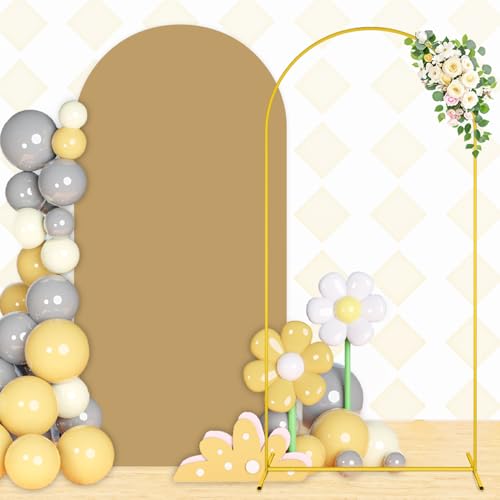 Bogenständer mit braunem Bogen, 20 cm, Spandex-Bog-Ständer und Abdeckungs-Set, Metallrahmen, Ballonbogen, Hintergrundständer, Abdeckungen für Geburtstagspartys, Brautpartys, Babypartys, Hochzeitsbögen Bogenständer mit braunem Bogen, 20 cm, Spandex-Bog-Ständer und Abdeckungs-Set, Metallrahmen, Ballonbogen, Hintergrundständer, Abdeckungen für Geburtstagspartys, Brautpartys, Babypartys, Hochzeitsbögen von PATYDEST