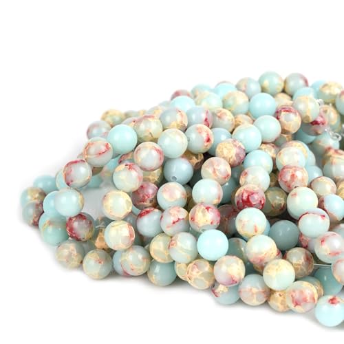 PAUCST Himmelblauer Jaspis, 8 mm, 45 Stück von PAUCST