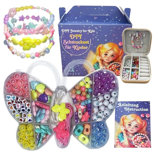 PAVELS Perlen zum Auffädeln Kinder Schmuck zum Basteln DIY Schmetterling Butterfly Falter Perlenset Geschenkidee für Mädchen 4 5 6 7 8 9 10 Jahre PAVELS Perlen zum Auffädeln Kinder Schmuck zum Basteln DIY Schmetterling Butterfly Falter Perlenset Geschenkidee für Mädchen 4 5 6 7 8 9 10 Jahre von PAVELS