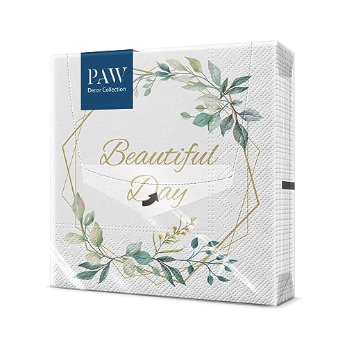 PAW - Servietten 3-lagig (33 x 33 cm) I 20 Stück I Perfekt für Geburtstage, Partys, Hochzeiten, Kommunion und Feiern I Papierservietten Bunt - Blätter, Rahmen, Ornament I Leaves Frame PAW - Servietten 3-lagig (33 x 33 cm) I 20 Stück I Perfekt für Geburtstage, Partys, Hochzeiten, Kommunion und Feiern I Papierservietten Bunt - Blätter, Rahmen, Ornament I Leaves Frame von PAW Decor Collection