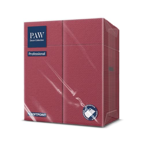 PAW - Besteckservietten aus Softpoint (32 x 38 cm 1/8 Bestecktasche) | 50 Stück | Perfekt für Pubs, Hotels oder Cafés | Serviettentaschen für Besteck | Kastanienbraun von PAW Decor Collection