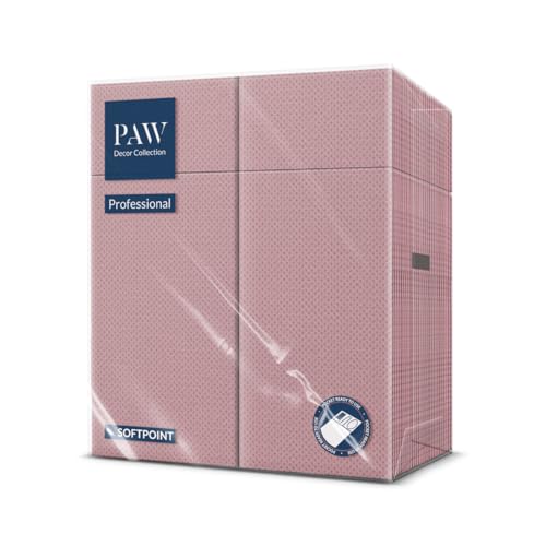 PAW - Besteckservietten aus Softpoint (32 x 38 cm 1/8 Bestecktasche) | 50 Stück | Perfekt für Pubs, Hotels oder Cafés | Serviettentaschen für Besteck | Staubiges Rosa von PAW Decor Collection