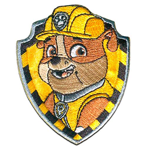 Paw Patrol © RUBBLE - Aufnäher, Bügelbild, Aufbügler, Applikationen, Patches, Flicken, zum aufbügeln, Größe: 7 x 6 cm von PAW PATROL