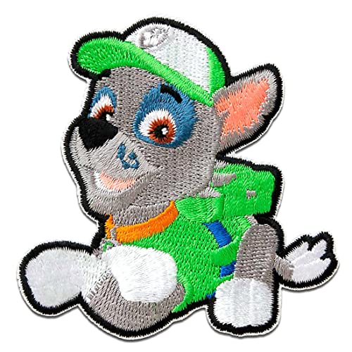 Paw Patrol © Rocky - Aufnäher, Bügelbild, Aufbügler, Applikationen, Patches, Flicken, zum aufbügeln, Größe: 7 x 6,4 cm von PAW PATROL