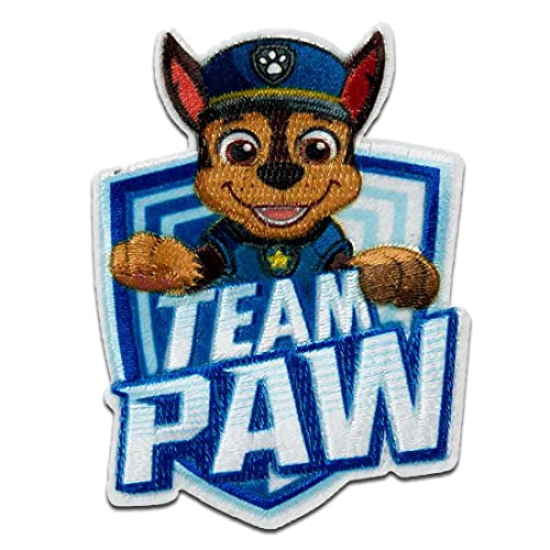 Paw Patrol Team Paw Chase - Aufnäher/Bügelbild/Aufbügler/Applikationen/zum aufbügeln/Applikation/Patches/Flicken, Größe: 6,5 x 4,8 cm Paw Patrol Team Paw Chase - Aufnäher/Bügelbild/Aufbügler/Applikationen/zum aufbügeln/Applikation/Patches/Flicken, Größe: 6,5 x 4,8 cm von PAW PATROL