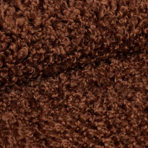 PAW TEXTIL – Polsterstoff Meterware Rolf 140 cm – Bouclé 560 g/m² – 35.000 Zyklen – UV-beständig & schwer entflammbar – Möbelstoff mit Struktur – Stoff Zum Nahen- Dunkles Kupfer von PAW TEXTIL