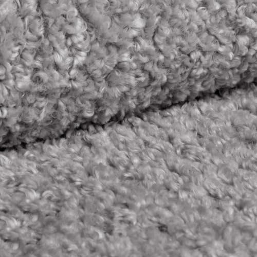 PAW TEXTIL – Polsterstoff Meterware Rolf 140 cm – Bouclé 560 g/m² – 35.000 Zyklen – UV-beständig & schwer entflammbar – Möbelstoff mit Struktur – Stoff Zum Nahen- Hellgrau von PAW TEXTIL